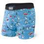 Boxerky Saxx Vibe Boxer Brief modrá/červená/biela BluePuckingAwesome