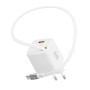 Adaptér Swissten SlideCharge Gan 30W, 1X USB-A 18W