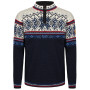 Pánsky sveter Dale of Norway Vail Masc Sweater tmavomodrá Midnightnavy Redrose Offwhite