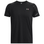 Pánske funkčné tričko Under Armour Rush Emboss SS čierna Black / / Black