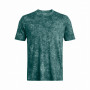 Pánske funkčné tričko Under Armour Rush Energy Print SS modrá/zelená HydroTeal/HydroTeal