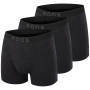Pánske boxerky MOOA MerinoSilk 4in 3-pack čierna black melange