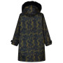 Detský nepremokavý kabát Regatta Junior Waterproof Changing Robe Pro Bark Green