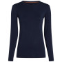 Dámske funkčné tričko Icebreaker Women Merino Blend Core Midweight LS Crewe tmavomodrá Midnight Navy