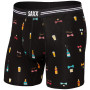 Boxerky Saxx Vibe Boxer Brief čierna/žltá black bowties n booze