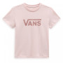 Dámske tričko Vans Wm Drop V Ss Crew-B ružová/biela SEPIA ROSE