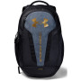 Batoh Under Armour Hustle 5.0 Backpack čierna/modrá Black/BlackMediumHeather/MetallicGoldLuster