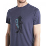 Pánske funkčné tričko Icebreaker Men Merino Core SS Tee Waschbar Wandering