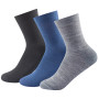Detské ponožky Devold Daily Medium Kid Sock 3PK modrá KidMix