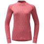 Dámske funkčné tričko Devold Signature Silk 230 Cross Neck Wmn ružová Apricot