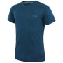 Pánske tričko MOOA MerinoSilk 160 short modrá lagoon blue melange