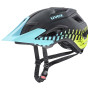 Cyklistická prilba Uvex Access čierna/modrá Black Aqua Lime Mat