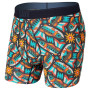Boxerky Saxx Quest Boxer Brief Fly modrá/oranžová MultiFishAreFly