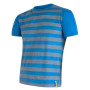 Pánske funkčné tričko Sensor Merino Wool Active kr.r. modrá/sivá BlueStripes