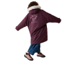Detský nepremokavý kabát Regatta Junior Waterproof Changing Robe Pro Fig