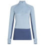Dámske funkčné tričko Icebreaker Wom Mer 260 ZoneKnit LS Half Zip modrá/sivá Dawn/Zincblu/Cb