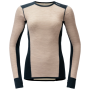 Dámske funkčné tričko Devold Reverso Merino Shirt Wmn čierna/béžová Stone