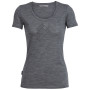 Dámske triko Icebreaker Women's Tech Lite SS Scoop Snap Head-gritstone HTHR