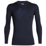 Pánske triko Icebreaker Mens 200 Oasis LS Crewe Snap Head-midnight navy