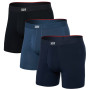 Pánske boxerky Saxx Vibe Xtra Soft Comfort Boxer Brf Fly 3Pk tmavomodrá dark denim/navy/black