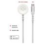 Nabíjací a dátový kábel Swissten Wireless charging cable 2in1 for Apple Watch + USB-C 1,2 m