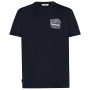 Pánske tričko Icebreaker Men Merino 150 Tech Lite SS Tee Evolving Layers tmavomodrá Midnight Navy