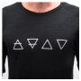 Pánske funkčné tričko Sensor Merino Blend Elements black