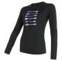 Dámske tričko Sensor Merino Wool PT Šípy dl.r. čierna Black
