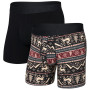 Pánske boxerky Saxx Droptemp Cooling Cotton Boxer Brf Fl 2Pk čierna caribou/black