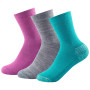 Detské ponožky Devold Daily Medium Kid Sock 3PK ružová GirlMix