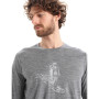 Pánske tričko Icebreaker Tech Lite II LS Tee Skiing Yeti