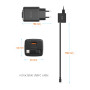 Adaptér Swissten SlideCharge Gan 30W, 1X USB-A 18W