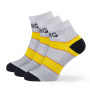 Pánske ponožky Warg Trail Low Wool 3-pack sivá/žltá SvSedaCernutaCerna