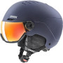 Lyžiarska prilba Uvex Wanted Visor tmavomodrá navy mat