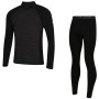 Pánsky funkčný set Zulu Merino 240 Zip Long čierna Black