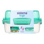 Box na potraviny Sistema Square Lunch Stack TO GO 1,24l