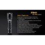 Set LED svietidlo Fenix FD41 + 2600 mAh Aku s USB