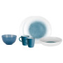 Sada tanierov Brunner Set tête-à-tête Meteore 8 pcs biela/modrá