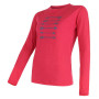 Dámske tričko Sensor Merino Wool PT Šípy dl.r. ružová Magenta
