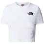 Dámske tričko The North Face Essential Cropped Slim Short Sleeve Tee biela TNF WHITE