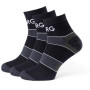Pánske ponožky Warg Trail Low Wool 3-pack čierna/zelená BlackSedoZelenaBila