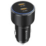 Adaptér Swissten Car Charger 2X USB-C PD, 50W + cabel USB-C / USB-C, 1 m