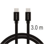 Nabíjací a dátový kábel Swissten Textile USB-C / USB-C 3 m