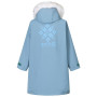 Detský nepremokavý kabát Regatta Junior Waterproof Changing Robe Pro Grey Mirage
