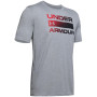 Pánske tričko Under Armour Team Issue Wordmark SS sivá SteelLightHeather/Black