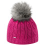 Pletená merino čiapka Kama A121 ružová Pink