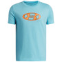 Detské funkčné tričko Under Armour UA B Mesh Lockertag SS Fresco Blue modrá Fresco Blue / / Outrageous Orange