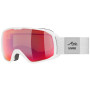 Lyžiarske okuliare Uvex Xcitd CV biela white matt SL/rose-green
